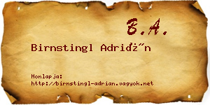 Birnstingl Adrián névjegykártya